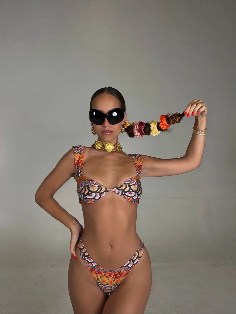 Strawberry milk mob tiger tail bikini top and bottom